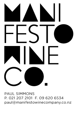 Manifesto Wine Company. Paul Simmons: Phone 021 207 2101. Email paul@manifestowinecompany.co.nz